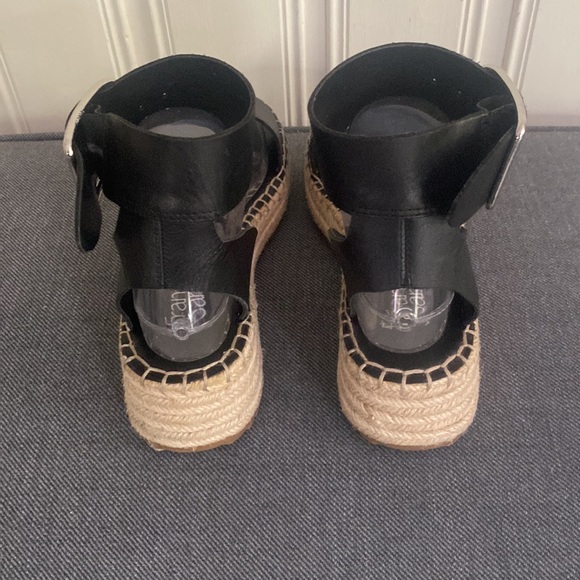 Franco Sarto - black leather platform sandals - rubber soles like… - Picture 5 of 7